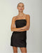 NAOMI SILK-SATIN MINI DRESS